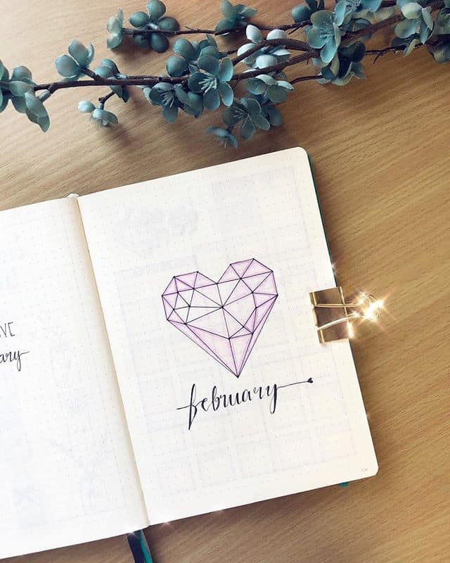 13 Cute February Bullet Journal Ideas